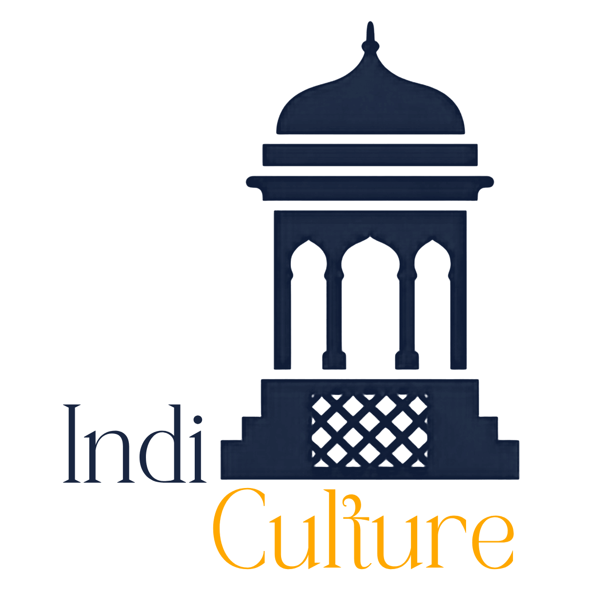 IndiCulture — architectural monument mark above the Indi Culture wordmark